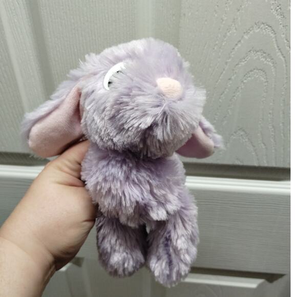 Manhattan Toy Floppies Purple Embroidered Eyes Floppy Ears Bunny Rabbit Plush - Picture 3 of 9